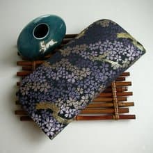 京西陣金襴錦織【枝櫻】-長夾/皮夾/零錢包/禮物