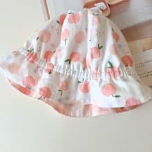 【5日內出貨】水蜜桃 荷葉邊嬰兒帽  嬰兒帽 遮陽帽 寶寶帽 雙