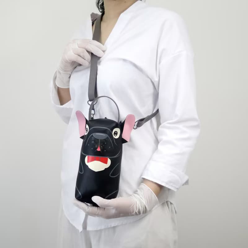 【雙11折扣】Black French Bulldog pencil pouch bag,make up case.Bag for every day esse