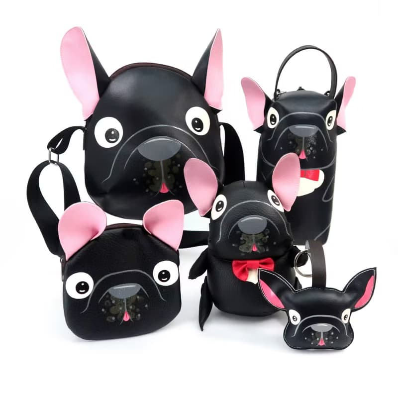 【雙11折扣】Black French Bulldog pencil pouch bag,make up case.Bag for every day esse