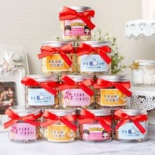 畢業禮物-畢業快樂爆米花罐 焦糖/巧克力2口味可選(4款貼紙混合)