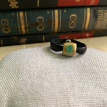 戒指 日本白瓷 自然釉色 無限看不膩色調 真皮革