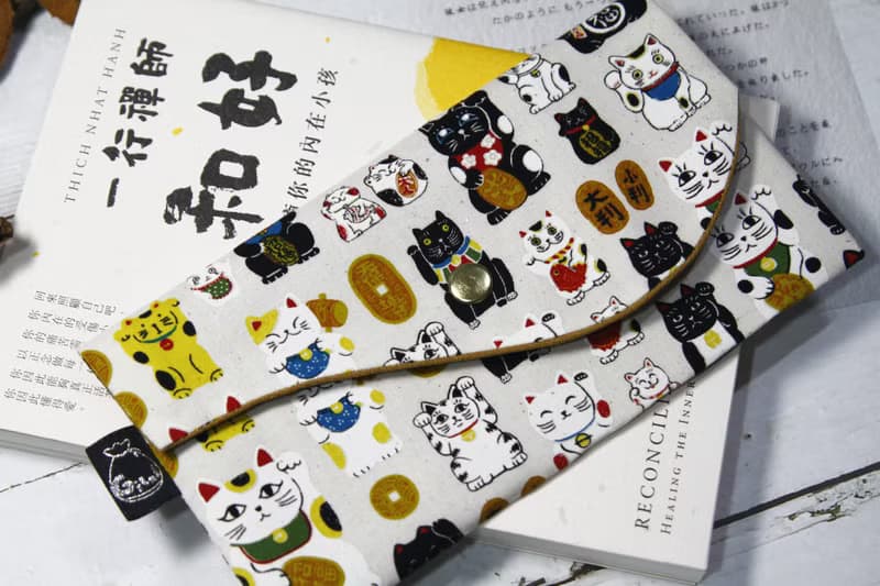 【Gi LAI】10*20Cm開運紅包袋 存摺袋-七福神招財貓