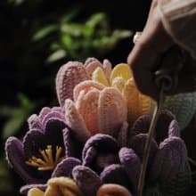 針織鬱金香花束