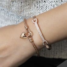 T型骨頭閃爍鋯石手鐲