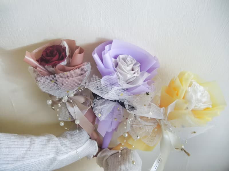 (多色可選)仙女棒花束 永生玫瑰花 情人節玫瑰花 玫瑰花束