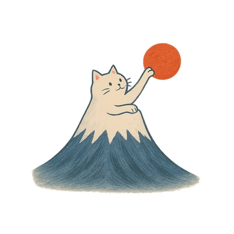 富士山貓抓太陽 寶貝 新生兒 短袖包屁衣