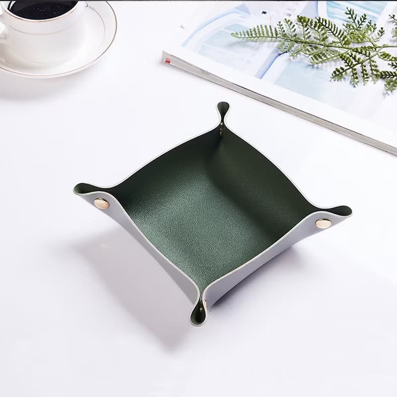 質感家飾Deco | 北歐風格皮革飾品收納盤 (4色)