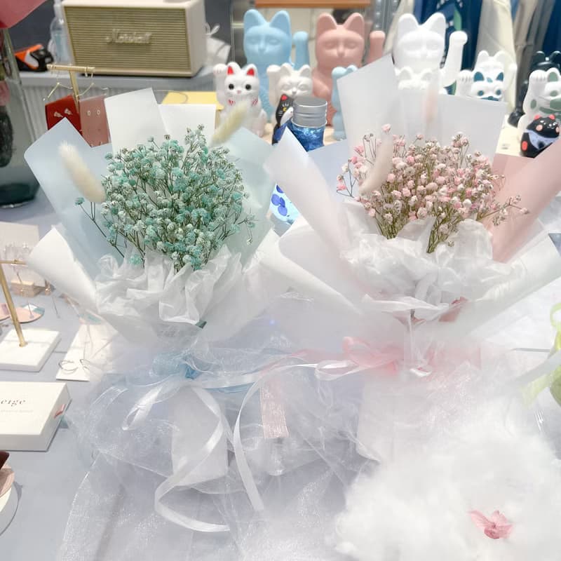 滿天星乾花花束 乾花花束 畢業花