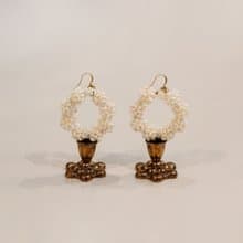 Iri Hoops 珍珠雪花大環耳飾