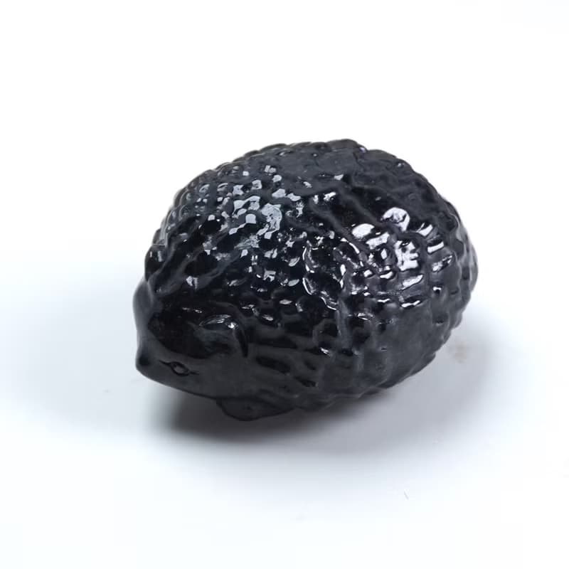 烏雞種翡翠刺蝟擺飾擺件 | 天然緬甸玉A貨翡翠 | 送禮