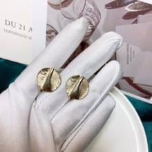 【西洋古董飾品】質感圓線條設計光澤掐絲沙金工藝 耳環 耳夾