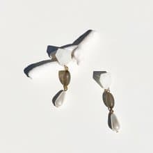 【出清Sale】復古垂墜墨綠珍珠耳環 Romantic princess earrings