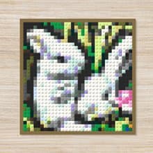 【動物系列 • 兔子】DIY手作拼圖禮物 - 中型尺寸積木畫
