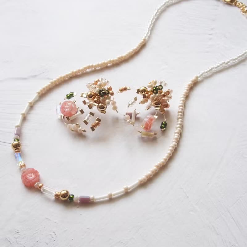 bouquet pierce/earring(pink)