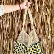 手工刺繡 藤編 斜背包 肩背包 側背包 手袋 斜孭袋