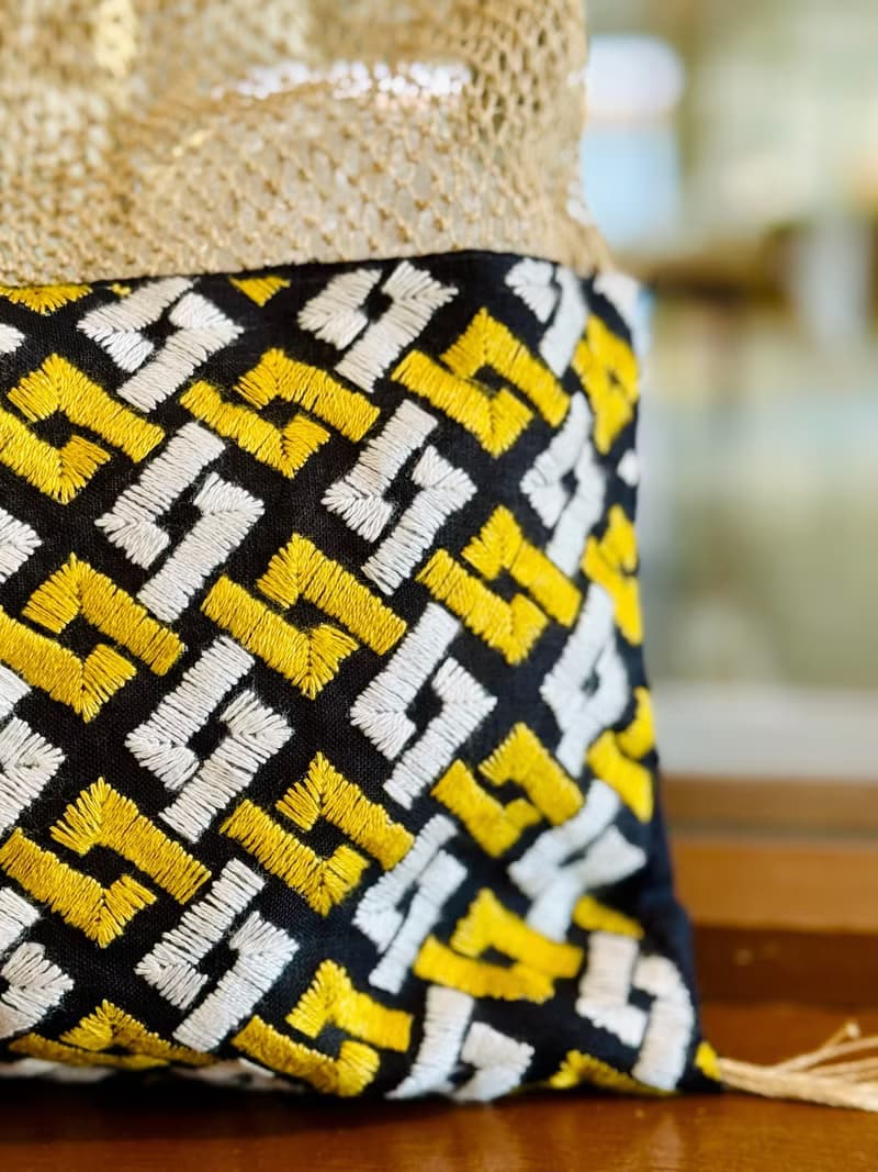 手工刺繡 藤編 斜背包 肩背包 側背包 手袋 斜孭袋