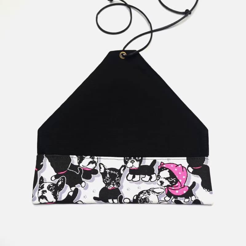 可愛狗狗餐具包/筆收納袋 餐具套 餐具袋 帆布 收納 環保 方便