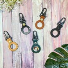 AirTag 手工縫製植鞣牛皮鷹嘴勾保護掛環 保護套 鑰匙圈 禮物