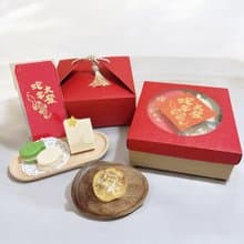 燙金版-蛇年大發-手工皂春聯聯名禮盒-燙金斗方紅包-金箔胺基酸皂