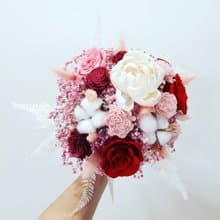 粉紅色系新娘捧花  不凋花 /永生花/乾燥花/拍攝道具/情人節花束