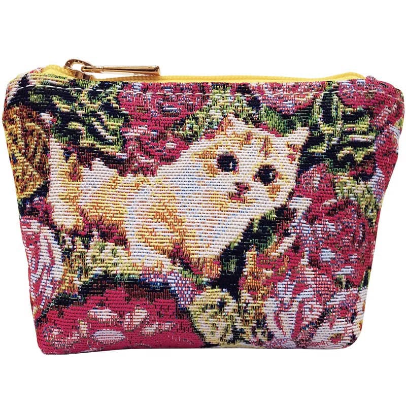 零錢包  收納 / 防潑水 平織緹花 躲貓貓