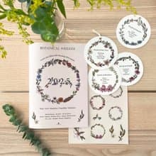 【畢業季】花圈款紙品文具組 / 筆記本、圖鑑貼紙、便簽吊卡