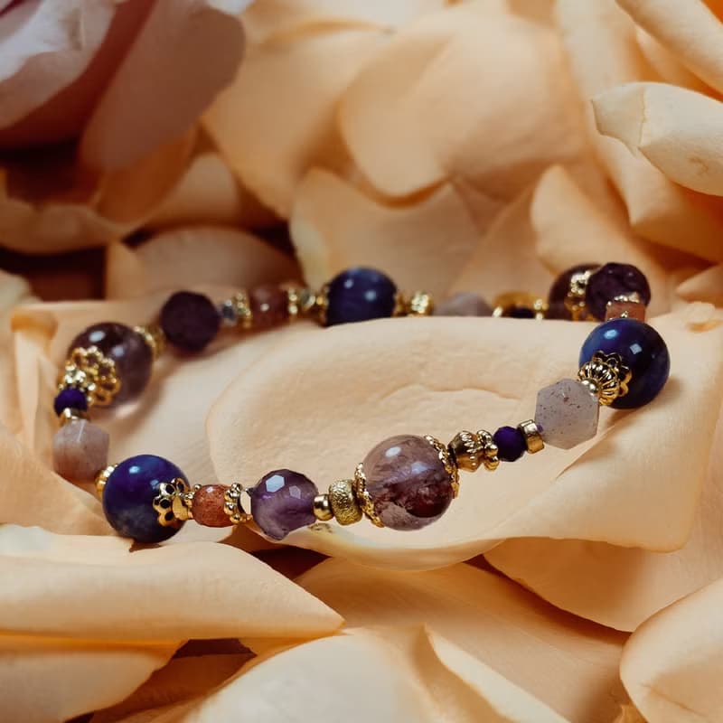 花藝視界 // C1584藍晶紫幽靈手鍊