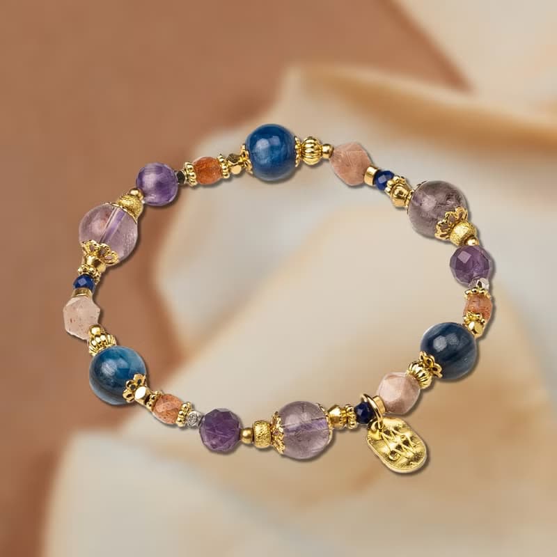 花藝視界 // C1584藍晶紫幽靈手鍊