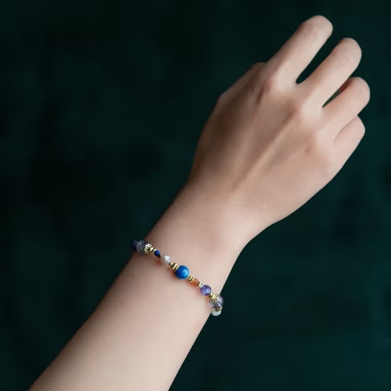 花藝視界 // C1584藍晶紫幽靈手鍊