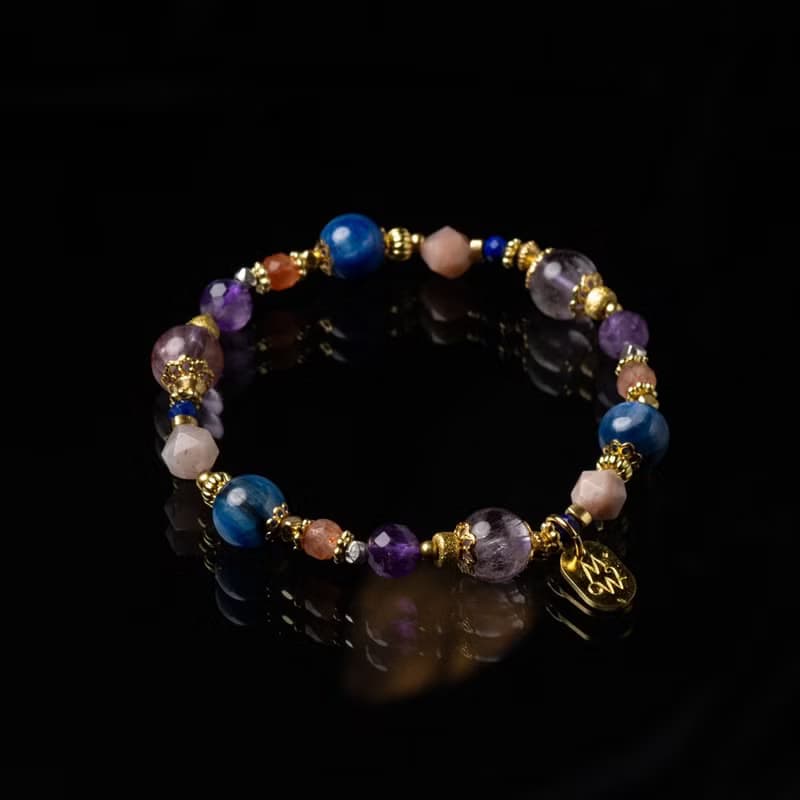 花藝視界 // C1584藍晶紫幽靈手鍊