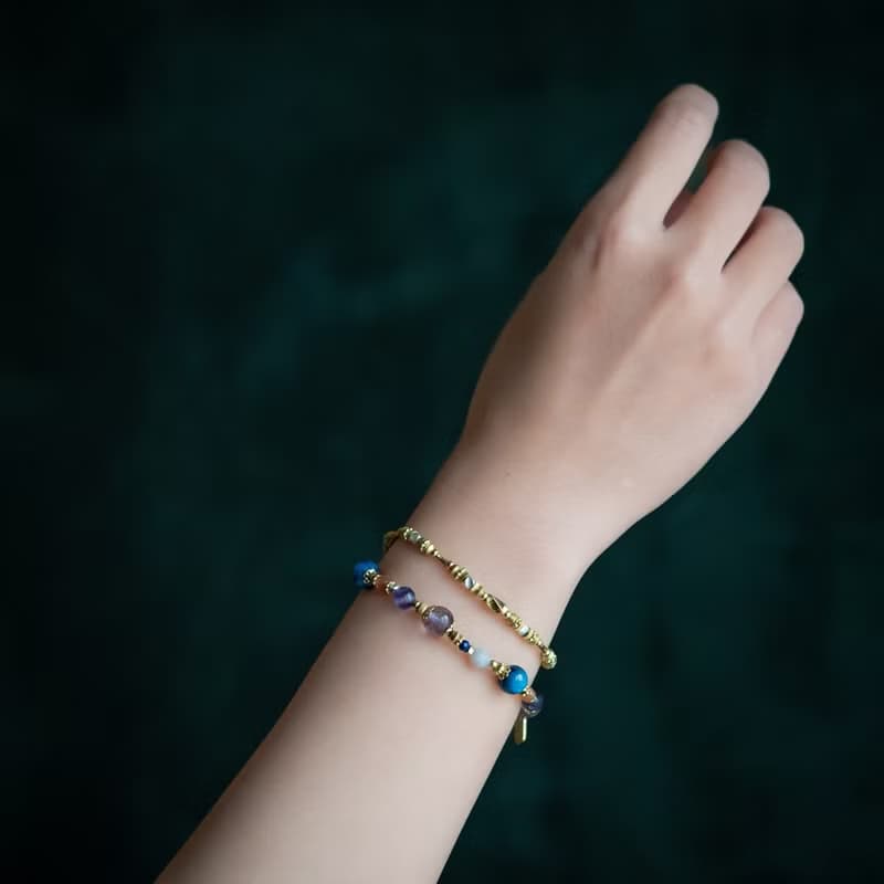 花藝視界 // C1584藍晶紫幽靈手鍊