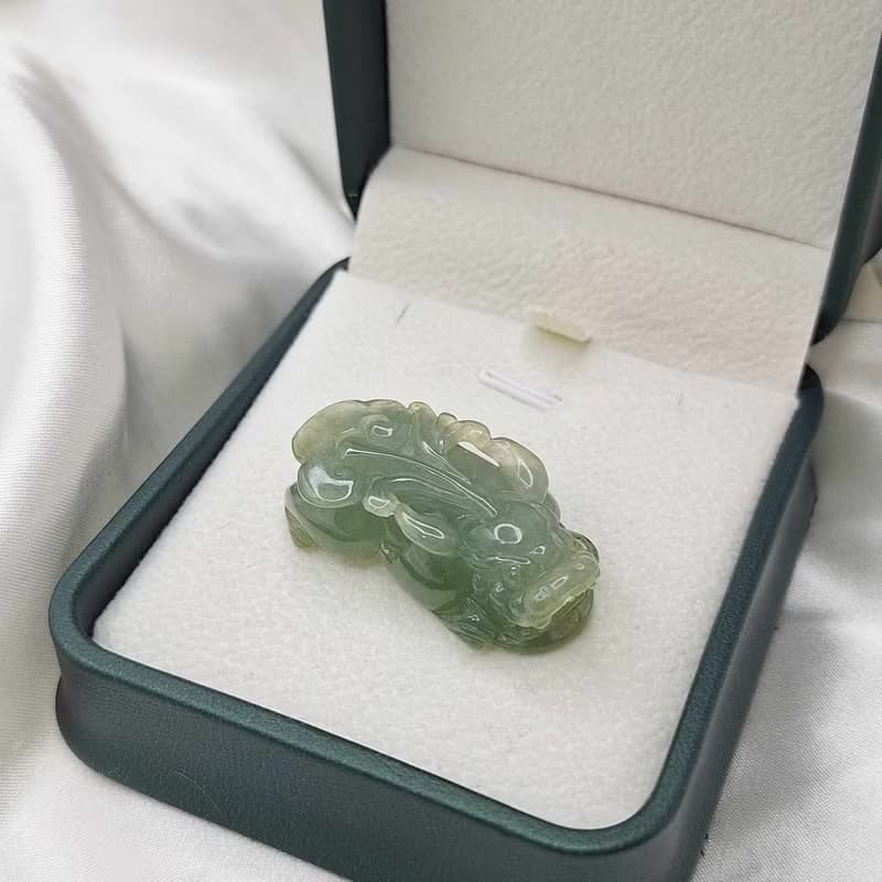 冰起膠 油清貔貅 吊墜 手牌 | 天然緬甸玉A貨翡翠
