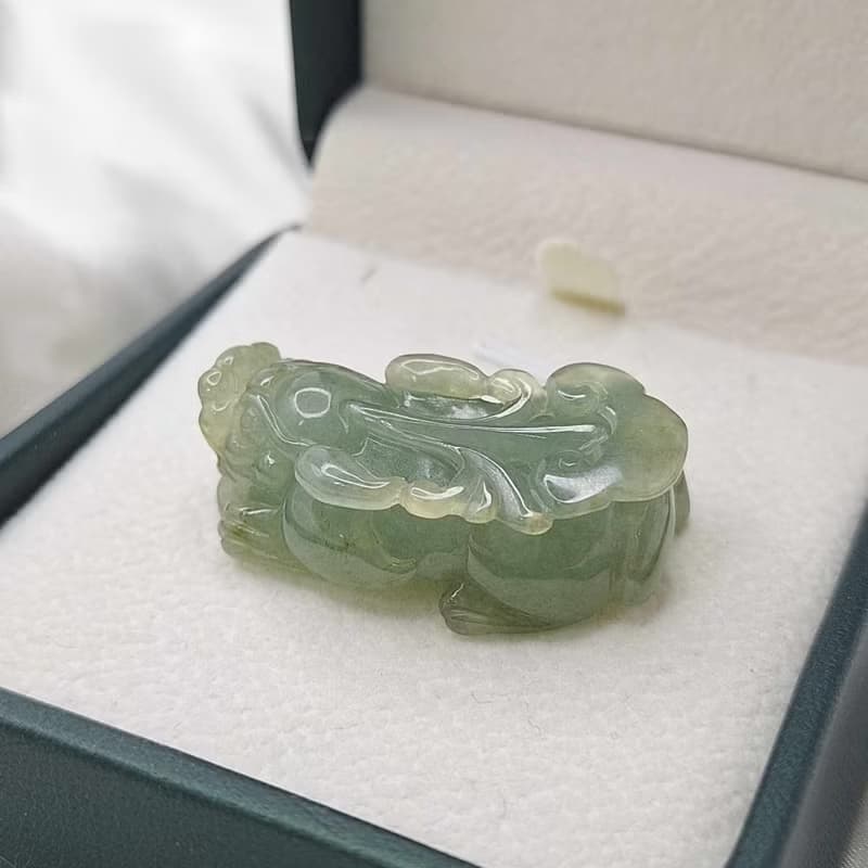 冰起膠 油清貔貅 吊墜 手牌 | 天然緬甸玉A貨翡翠