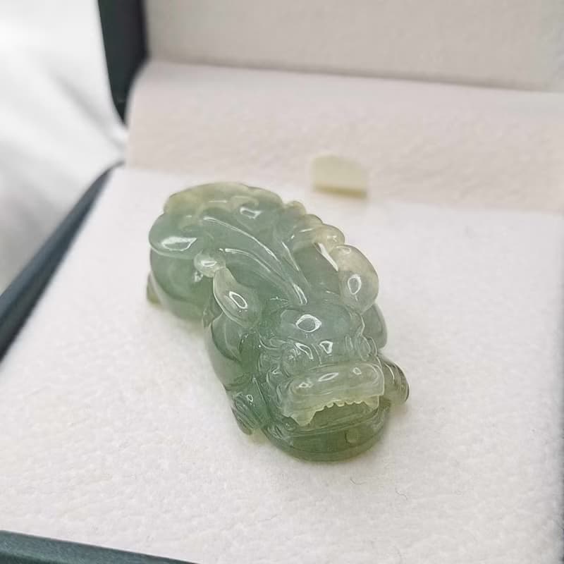冰起膠 油清貔貅 吊墜 手牌 | 天然緬甸玉A貨翡翠