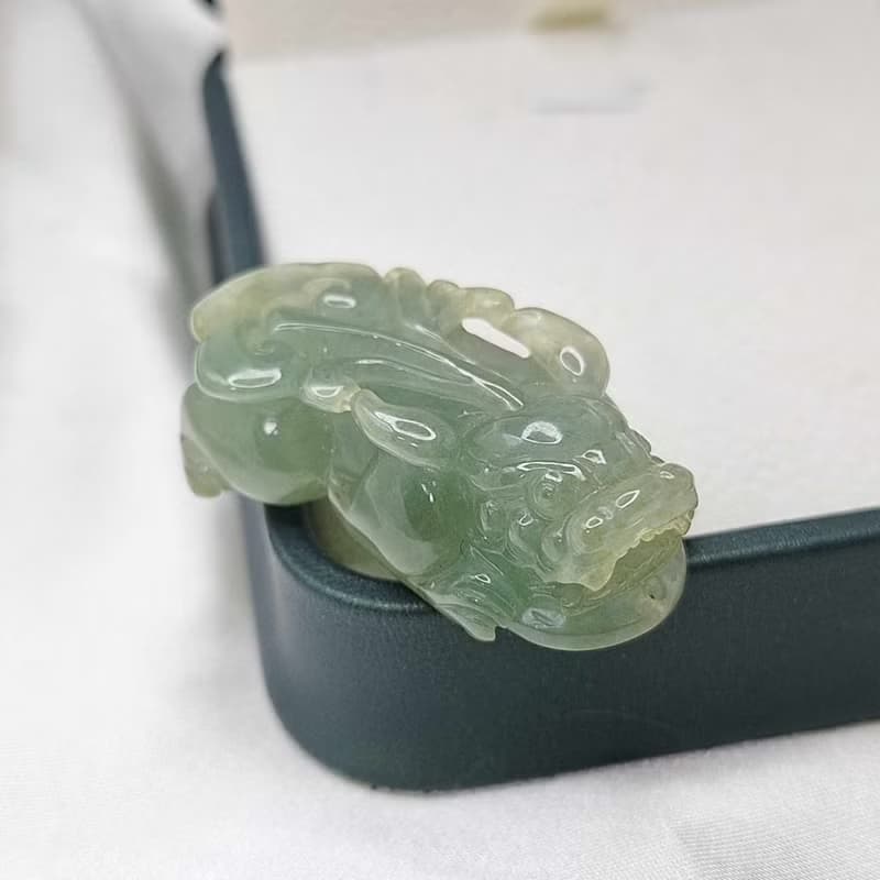冰起膠 油清貔貅 吊墜 手牌 | 天然緬甸玉A貨翡翠