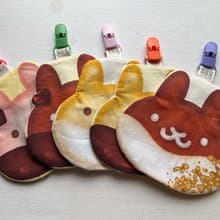 拼拼布。手作 - 餅乾兔兔平安福袋、可放手帕