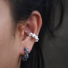 脊椎骨節純銀耳骨夾 暗黑美學手工無耳洞耳夾耳掛