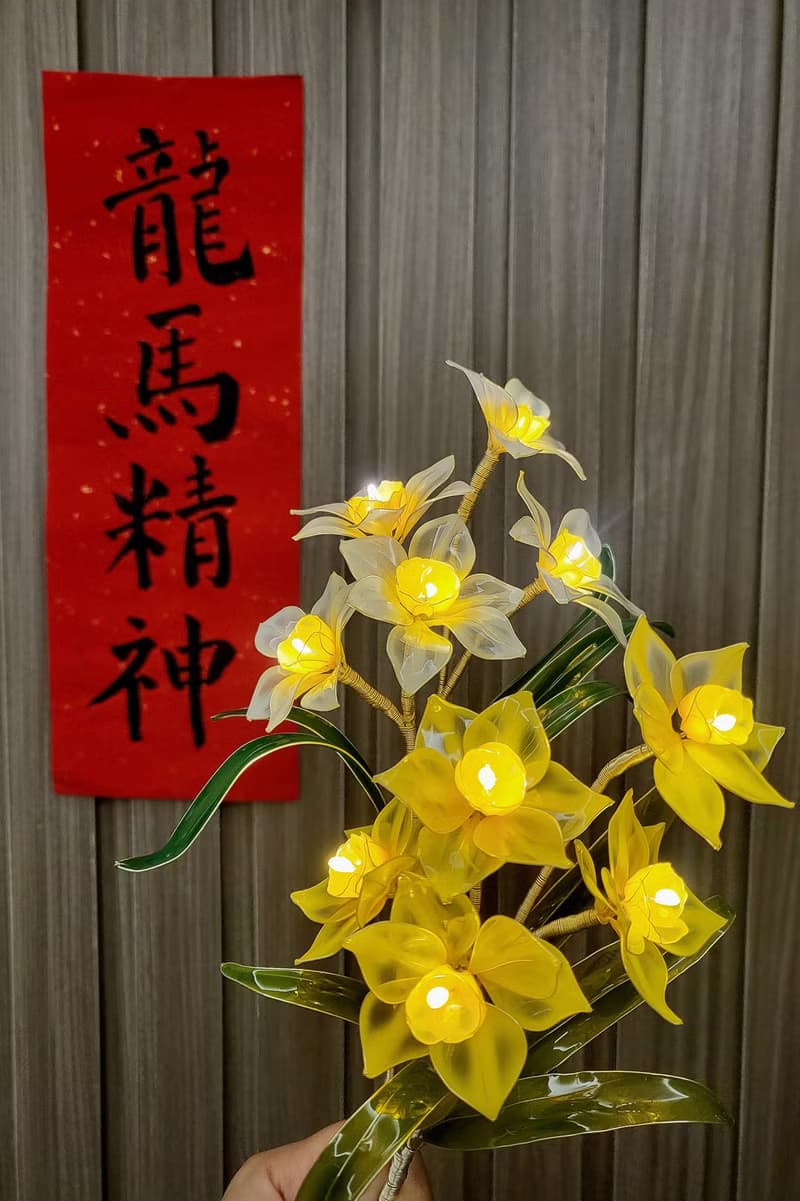 水仙花•沾浸藝術花燈【閒逛花間系列】。小夜燈。生日禮物