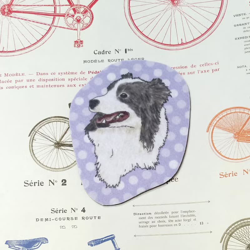 邊境牧羊犬-大頭杯墊-不織布吸水杯墊~