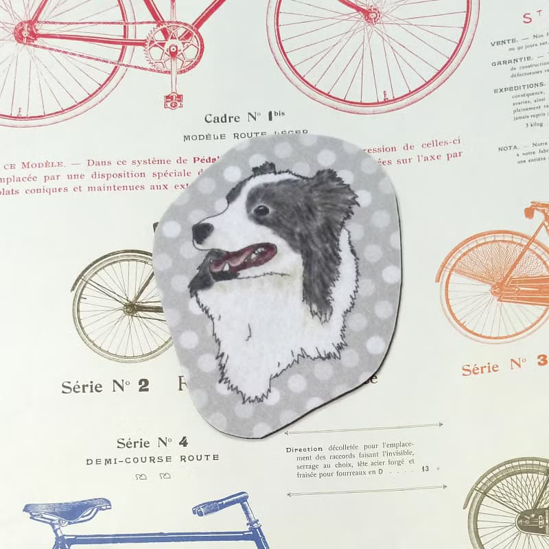 邊境牧羊犬-大頭杯墊-不織布吸水杯墊~