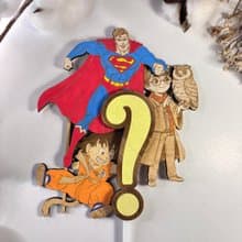 Wood Custom Cake Topper - Hand Painted Birthday Keepsake - Custom Theme