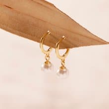 原創設計小眾高級感s925銀珍珠耳環小吊墜 秋冬新款 聖誕禮物推薦