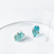 2件85折 | 磷灰石原礦純銀耳環