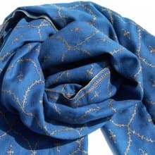喀什米爾Cashmere/羊絨圍巾/純羊毛圍巾披巾/戒指絨披肩-刺繡花朵