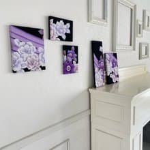 黒留袖からつくるアートパネル５枚セット　vintage 和モダン 和風インテリア プレゼント 花柄 結婚祝 新築祝