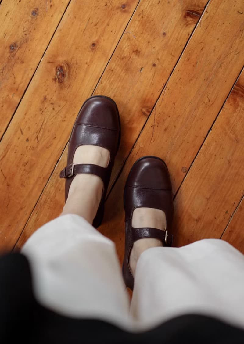 柔軟輕盈 復古羊皮瑪莉珍 手工製 巧克力色 手工製