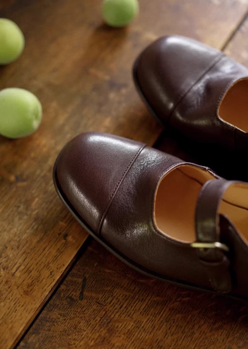 柔軟輕盈 復古羊皮瑪莉珍 手工製 巧克力色 手工製