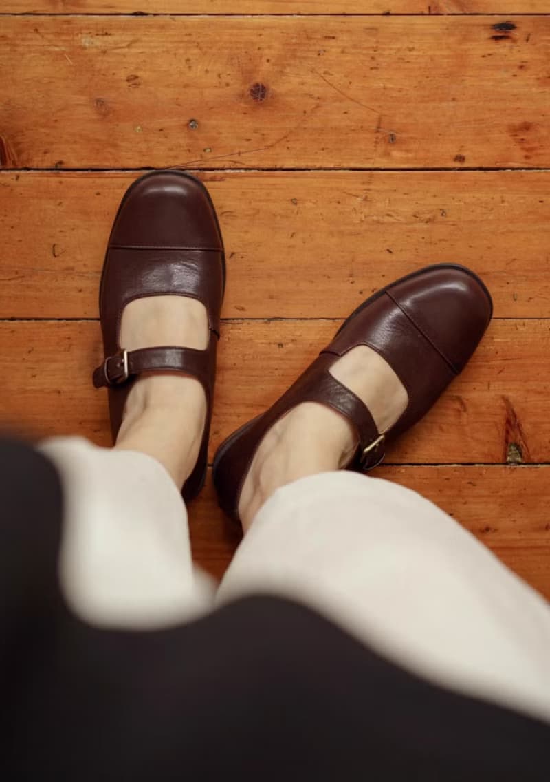 柔軟輕盈 復古羊皮瑪莉珍 手工製 巧克力色 手工製