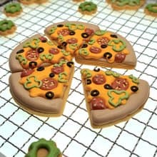 【溫蒂泡芙】造型糖霜餅乾-美式臘腸PIZZA款(單片入)